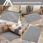 COSY HOMEER Door Mat 36”x60”,Absorbent Dirt Trapper Entryway Rugs,Non-Slip Welcome Mat,Washable Entry Rugs,Low Pile Doormat for Front Back Door,Wet Shoes & Paws,Grey