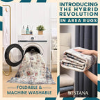 Istana 4x6 Rug - Multi Colors Area Rugs 4x6 - Kid & Pet Friendly Machine Washable Rugs - 4 x 6 Area Rug Non Slip & Non Shedding Area Rug - Foldable Rug for Room for Bedroom