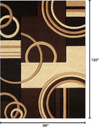 GLORY RUGS Area Rug Modern 8x10 Brown Soft Hand Carved Contemporary Floor Carpet with Premium Fluffy Texture for Indoor Living Dining Room and Bedroom Area