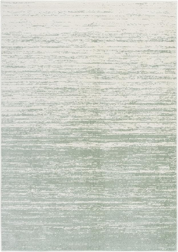 SAFAVIEH Area Rug 6x8 - Adirondack Collection - Sage & Ivory, Modern Ombre Design, Non Shedding & Easy to Clean, Ideal for Living Room, Bedroom, Office, Dining Space (ADR113X)