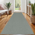 EARTHALL Washable Runner Rug 3x8 Ft Non Slip Runners for Hallways Wide Cotton Rubber Backed Kitchen Runner Braided Indoor Floor Carpet for Entryway, Hallway, Kitchen, Bedroom, Green/Grey