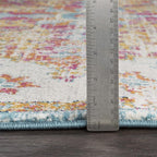 Livabliss Odelia Vintage Bohemian Runner Area Rug,2'7" x 7'3",Orange/Aqua