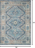 Loloi Skye Collection SKY-03 Denim/Natural 6'-0" x 6'-0" Round Area Rug