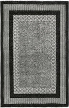 Alfa Rich 5x8 Black Washable Area Rugs for Living Room Bedroom Kitchen Cotton Pet Friendly Rug