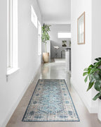 Loloi Skye Collection SKY-03 Denim/Natural 2'-6" x 12'-0" Runner Rug