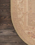 Unique Loom Versailles Collection Traditional Classic Floral Motif Area Rug (5' 0 x 8' 0 Oval, Green/Ivory)