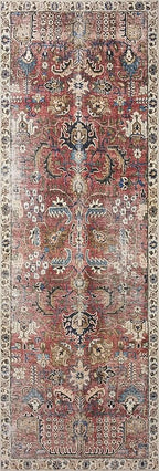 Loloi Chris Loves Julia Jules Collection JUL-01 Merlot/Multi 2'-3'' x 3'-9'', .13" Pile Height, Accent Rug