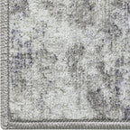 DEXI 8x10 Area Rug for Living Room, Modern Abstract Thin Washable Rug Indoor Floor, Non Slip Stain Resistant Low Pile Carpet for Dining Room Bedroom Office, Blue