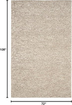 SAFAVIEH Area Rug 6x9 - Natura Collection - Beige, Handmade Wool Blend, Textured Design, Ideal for Living Room, Bedroom, Dining Space (NAT620B)
