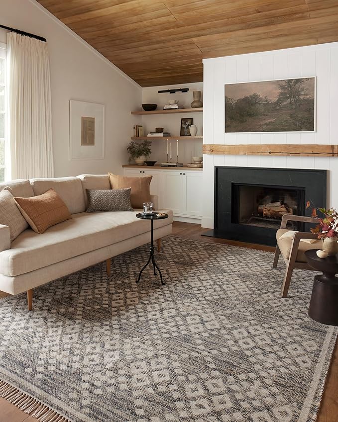 Loloi Angela Rose Rivers Collection RIV-01 Denim/Ivory 9'-3" x 13' Reversible Area Rug