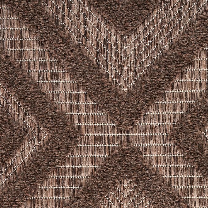 Nourison Home Versatile Brown 4' x Round Area Rug - Easy Clean, Non Shedding, Bed Room, Living Room, Dining Room, Kitchen (4' x Round)