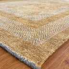 Alfa Rich 5x8 Amber Gold Washable Area Rugs for Living Room Bedroom Kitchen Cotton Pet Friendly Rug