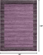 Rugs.com Angelica Collection Rug – 8' x 11' Violet Medium Rug Perfect for Living Rooms, Large Dining Rooms, Open Floorplans