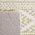 SAFAVIEH Area Rug 6x9 - Tulum Collection - Ivory & Sage, Moroccan Boho Tribal Design, Non-Shedding & Easy to Clean, Ideal for Living Room, Bedroom, Dining Space (TUL272H)