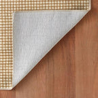 Dash & Albert Hartley Natural Machine Washable Rug, 5 X 8 Feet, Natural Plaid Pattern