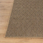 Easy Jute Rugs 10x14 Herringbone Natural Color Living Room Indoor Outdoor Area Rug for Patio and Kitchen Rug High Traffic Washable Easy to Clean Solid Boho Woven Design Carpet (10 x 14)