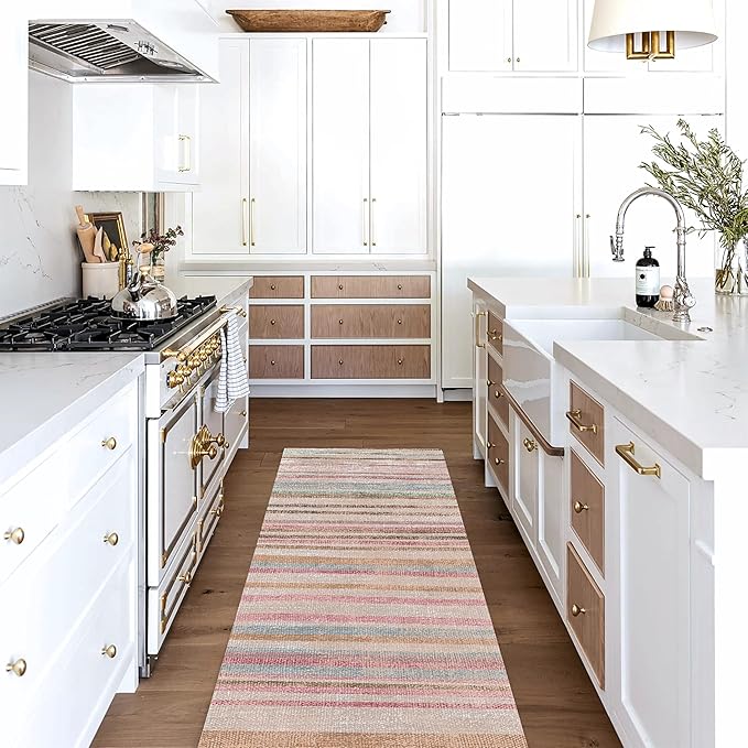 Fame Living Washable Area Rug. Modern Farmhouse. Vintage. Turkish. Bohemian. Distressed. Oriental. Traditional. Rugs for Living Room. Dining. Bedroom. Office. Entryway. Foyer. (865MM, 2'5" x 9'8")