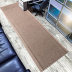 English Home Custom Size Anti Slip Striped Design Light Weight Durable TPR Backing Thin Pile Runner Rug (26" x 12')