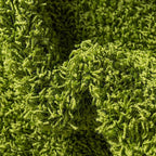 Unique Loom Solid Shag Collection Area Rug (5' 3" x 8' Oval, Grass Green)