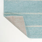 JONATHAN Y Williamsburg Minimalist Stripe Turquoise/Cream Indoor Area Rug, 8x10, Contemporary, Modern, Easy-Cleaning for Living Room, Bedroom, Kitchen, Pet Friendly, Non-Shedding (MOH201B-8)