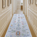 Fame Living Cream Oushak Rug, Modern Rugs, Vintage, Turkish, Eclectic, Floral, Pastel, Washable, Small Throw, Accent Area Rug for Living Room, Bedroom, Kitchen, Bathroom, 2'5"x4'9"