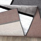 Rugshop Modern Geometric Boxes Red Area Rug, Fade-Resistant Carpet for Bedroom, Home Office, or Entryway, 3'3" x 5'