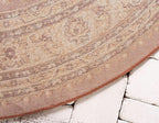 Unique Loom Voyage Collection Traditional Oriental Classic Intricate Design Area Rug (8' 0 x 8' 0 Round, Terracotta/Ivory)