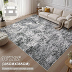 Area Rug Living Room Rugs - 10x12 Washable Large Soft Indoor Neutral Modern Abstract Low Pile Rug Carpet for Bedroom Dining Room Farmhouse Home Office - Grey