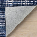 Dash & Albert Denim Plaid Blue Machine Washable Rug, 4 X 6 Feet, Blue/White Plaid Pattern