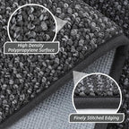 BEQHAUSE Hallway Runner Rugs 2.6x8, Hallway Rug Non-Slip Washable(Rolled-Up NO Creases), Runner Rug Absorbent Stain Resist Hall Rug Carpet Runner, Entryway Rugs Floor Mat Laundry Room Rugs, Charcoal