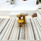 Alfa Rich 3x10 Beige Gray Washable Area Rugs for Living Room Hallway Kitchen Cotton Decor Runner