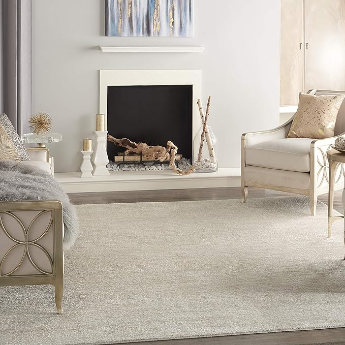 Nourison Home Nourison Essentials Ivory Beige 10' x 14' Area Rug - Easy Clean, Non Shedding, Bed Room, Living Room, Dining Room, Kitchen (10' x 14')