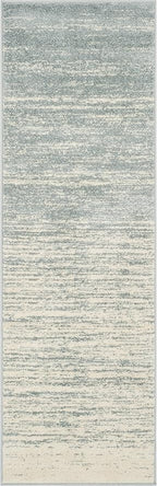 SAFAVIEH Adirondack Collection Runner Rug - 2'6" x 10', Slate & Cream, Modern Ombre Design, Non Shedding & Easy to Clean, Ideal for Hallway, Foyer, Kitchen, Entryway, Bedroom (ADR113T)