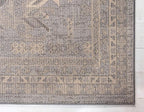 Unique Loom Taftan Collection Border Geometric Tribal Inspired Design Area Rug (5' 0 x 8' 0 Rectangular, Gray/ Black)
