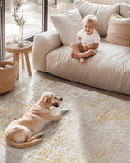 ILANGO 5 x 7 Area Rug for Living Room Bedroom Washable Rugs with Non Slip Backing High Traffic Indoor Carpet for Dining Room Dorm Non-Shedding & Fade Resistant Modern Rugs