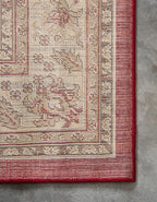 Unique Loom Sialk Hill Collection Area Rug - Washington (2' x 6' 1" Runner Burgundy/Cream)