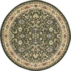 Unique Loom Sialk Hill Collection Area Rug - Washington (7' 10" Round Green/Hunter Green)