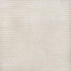 JONATHAN Y Hallie High-Low Curve Ivory/Cream 6x6 Square Indoor/Outdoor Area Rug, Minimalist, Pet Friendly, Non-Shedding, Stain Resistant, Hose-Washable for Backyard, Patio, Porch (SCN100B-6SQ)
