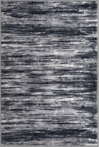 3x5 Modern Abstract Area Rug for Entryway, Black Super Soft Washable Rug with Non-Slip, Low-Pile Door Mat Indoor for Living Room Bedroom, Carpet with Non-Shedding