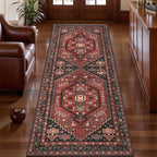 Ciicool Washable Non Slip Runner Rug, 2x6ft Hallway Rug Vintage Kitchen Rugs Oriental Carpet for Entrance Bedroom Bedside Living Room Laundry Bathroom Decor