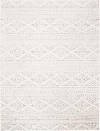 SAFAVIEH Area Rug 9x12 - Tulum Collection - Large - Ivory & Grey, Moroccan Boho Tribal Design, Non-Shedding & Easy to Clean, Ideal for Living Room, Bedroom, Dining Space (TUL272A)
