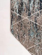 Unique Loom Trellis Frieze Collection Area Rug - Geometric (7' 10" Octagon, Blue Multi/ Ivory)