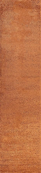 Eyely UES100M-214 Supersoft Haze Solid Low-Pile Indoor Runner Rug, Coastal, Bohemian, Minimalist, Classic, Casual for Bedroom,Kitchen,Living Room,Non Shedding,Easy-Washing, Orange, 2 X 14