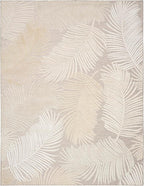 Nourison Home Suncoast Beige 9' x 12' Area Rug - Easy Clean, Non Shedding, Bed Room, Living Room, Dining Room, Kitchen (9' x 12')