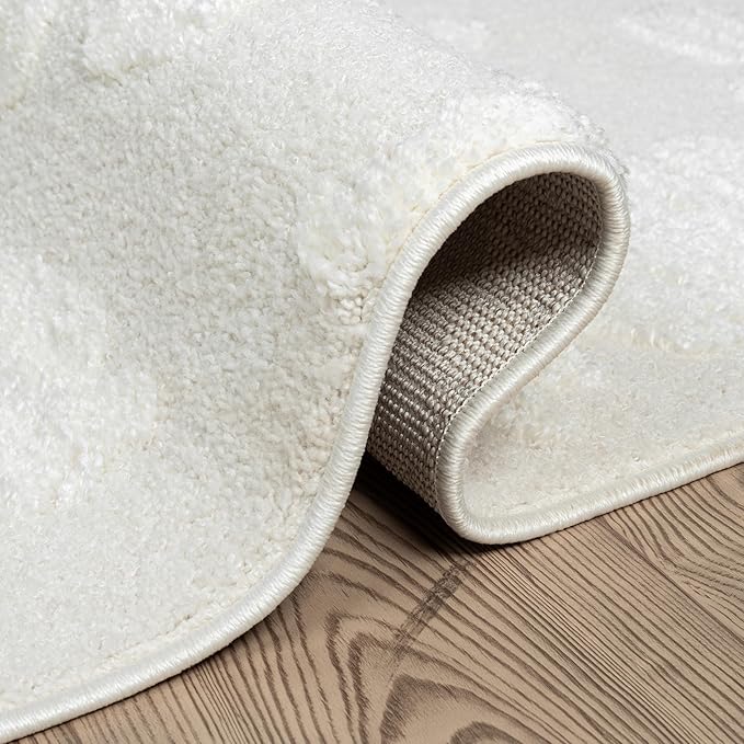 Abani Nomad Cream Area Rug 6' x 9' for Living Room, Bedroom - Abstract Pattern - Durable & Easy to Clean