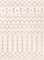 Hauteloom Darva Living Room, Bedroom Area Rug - Contemporary - Plush Pile - Pink - 6'7" x 9'