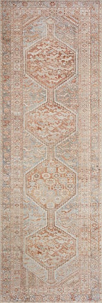 Loloi Chris Loves Julia Jules Collection JUL-04 Tangerine/Mist 5'-0'' x 7'-6'', .13" Pile Height, Area Rug