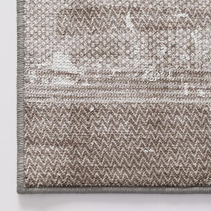 LUMI Washable Area Rug 5x8 for Living Room, Ultra Soft Stain Resistant Carpet with Non Slip Rubber Backing, Non-Shedding Low Pile Rugs for Bedroom, Dining Room, Indoor, Office