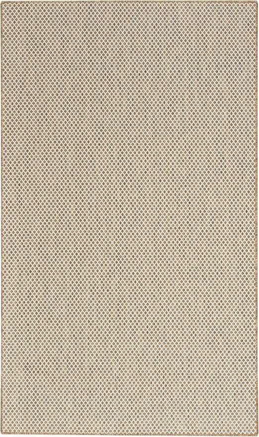 Nourison Home Courtyard Jute Ivory 3' x 5' Area Rug - Easy Clean, Non Shedding, Bed Room, Living Room, Dining Room, Kitchen (3' x 5')