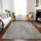 Addison Rugs Chantille ACN591 Gray 2'6" x 3'10" Indoor Outdoor Area Rug, Easy Clean, Machine Washable, Non Shedding, Bedroom, Living Room, Dining Room, Kitchen, Patio Rug